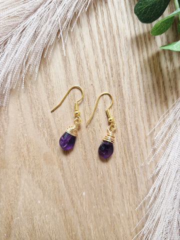 Amethyst Pear earrings