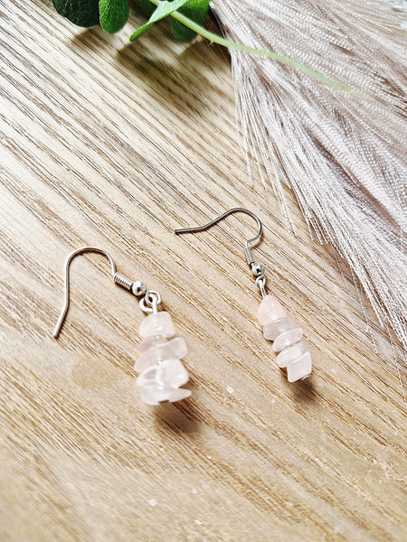 Rose Quartz Earrings