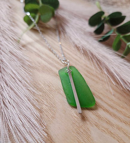Seafern - seaglass necklace
