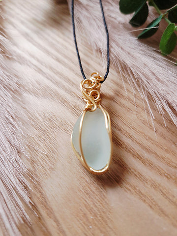 Golden Tide - Seaglass Necklace