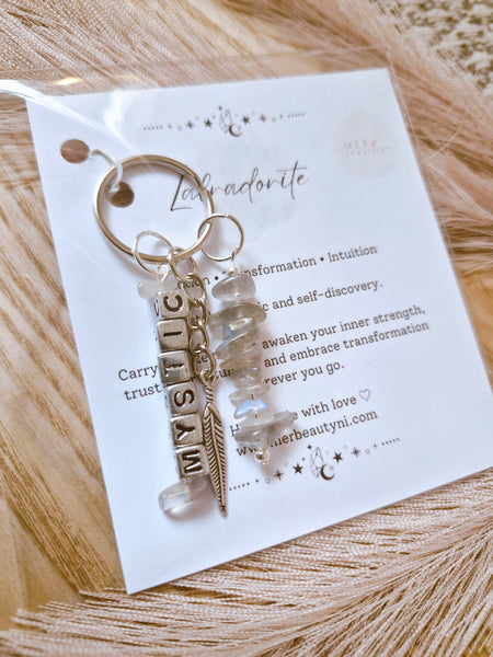 Labradorite (mystic) Keyring