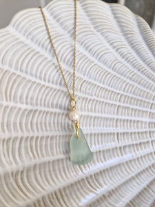 Tide pearl - seaglass necklace