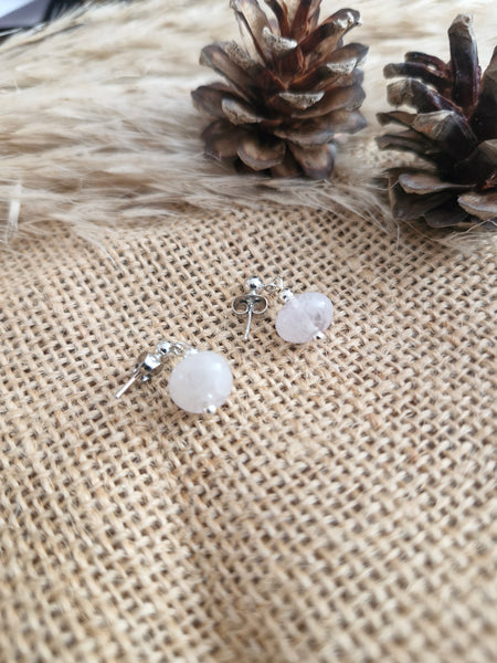 Amethyst bead earrings