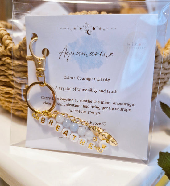 Aquamarine (breathe) Keyring