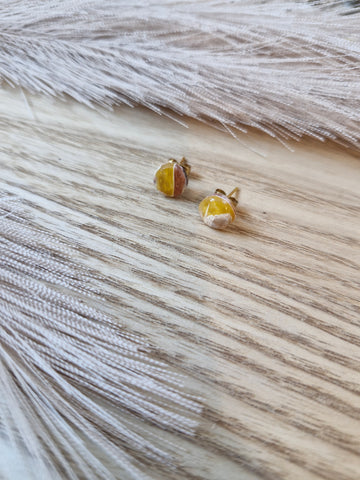 Faux stone stud earrings