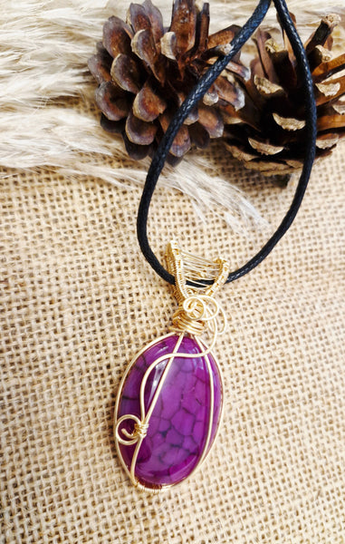 Dragon Vein Agate Pendant