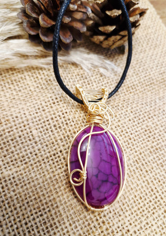 Dragon Vein Agate Pendant