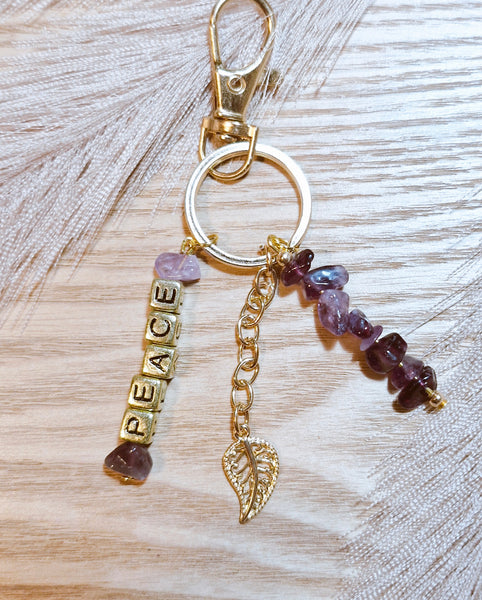 Amethyst (peace) Keyring