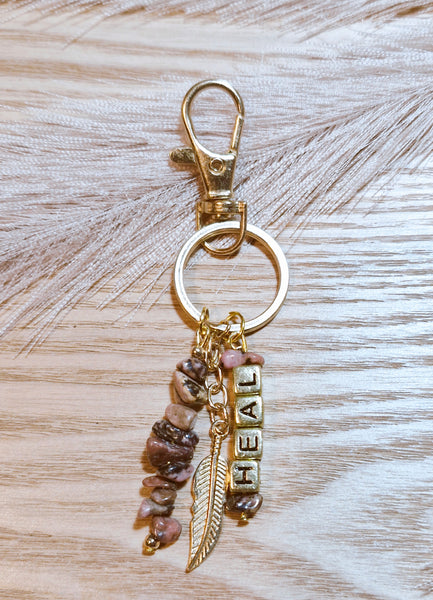 Rhodonite (heal) Keyring
