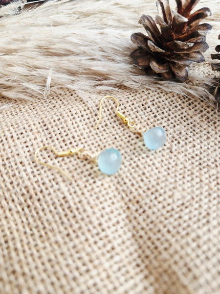 Blue Chalcedony drop earrings