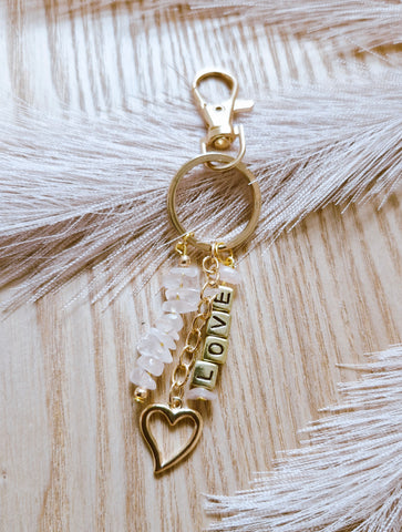 Rose Quartz (love) keyring