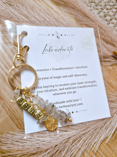 Labradorite (rise) Keyring