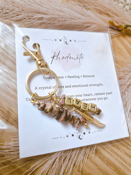 Rhodonite (heal) Keyring