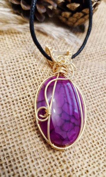 Dragon Vein Agate Pendant