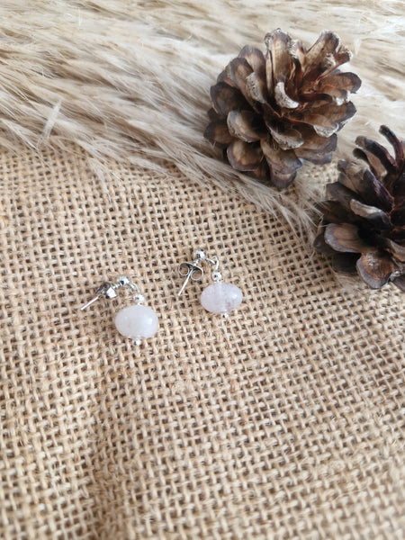 Amethyst bead earrings